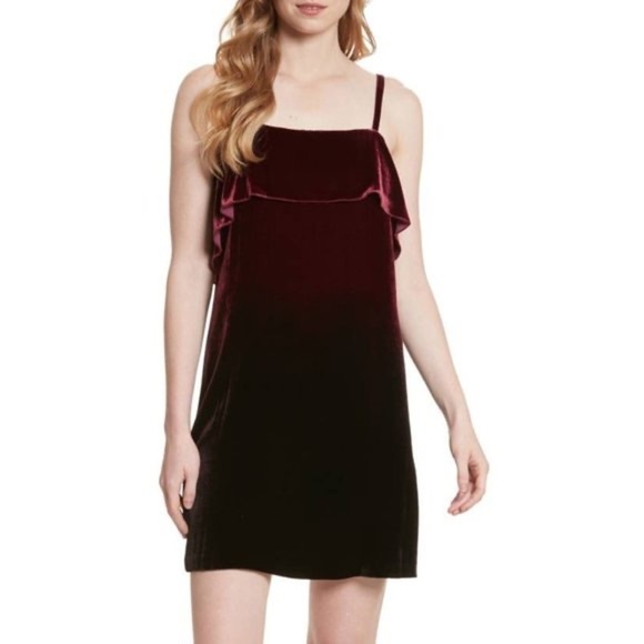 Alice + Olivia Bess Ombre Velvet Slip Dress 4 - Picture 1 of 9